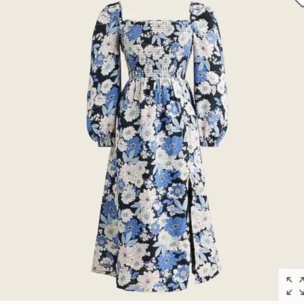 J.crew linen zinnia floral dress NWT